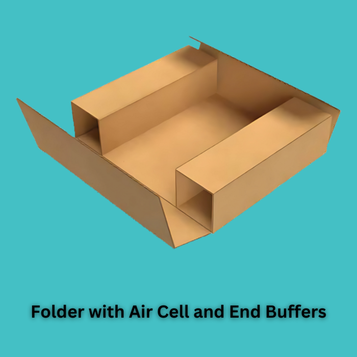 Folder with air cell and end buffers