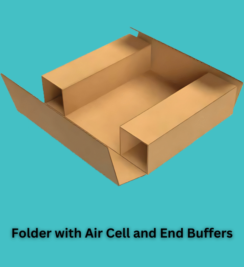 Folder with air cell and end buffers